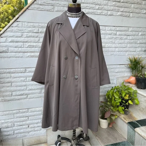 Korean Greyish Trench Coat - Picture 1 of 4